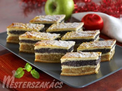 Karácsonyi almás-mákos sütemény recept